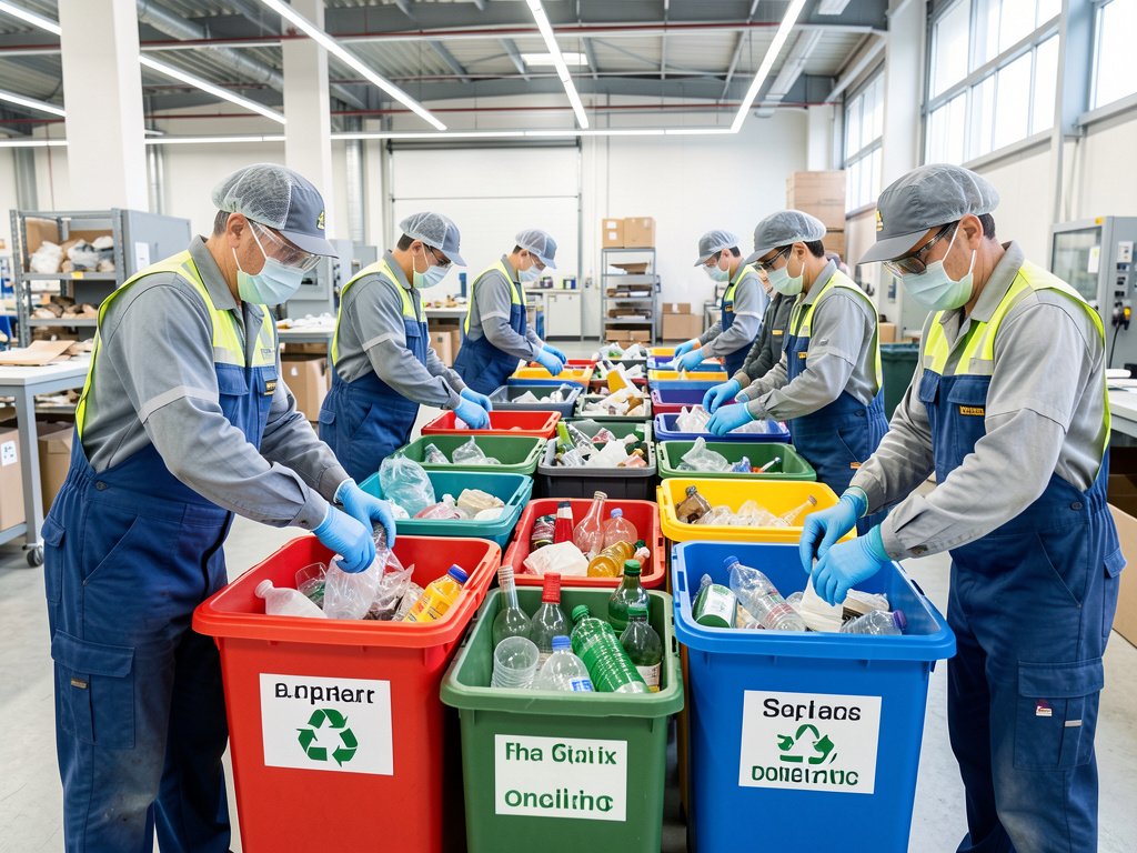 Quelles consignes pour une équipe d'éboueurs en tri sélectif en entreprise ?